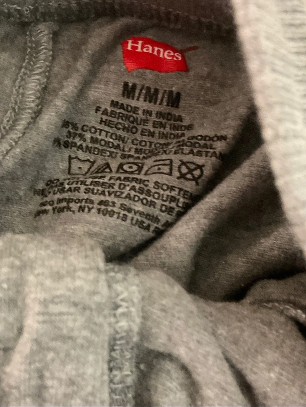 Hanes Men's Gray Drawstring Jogger Sweatpants
